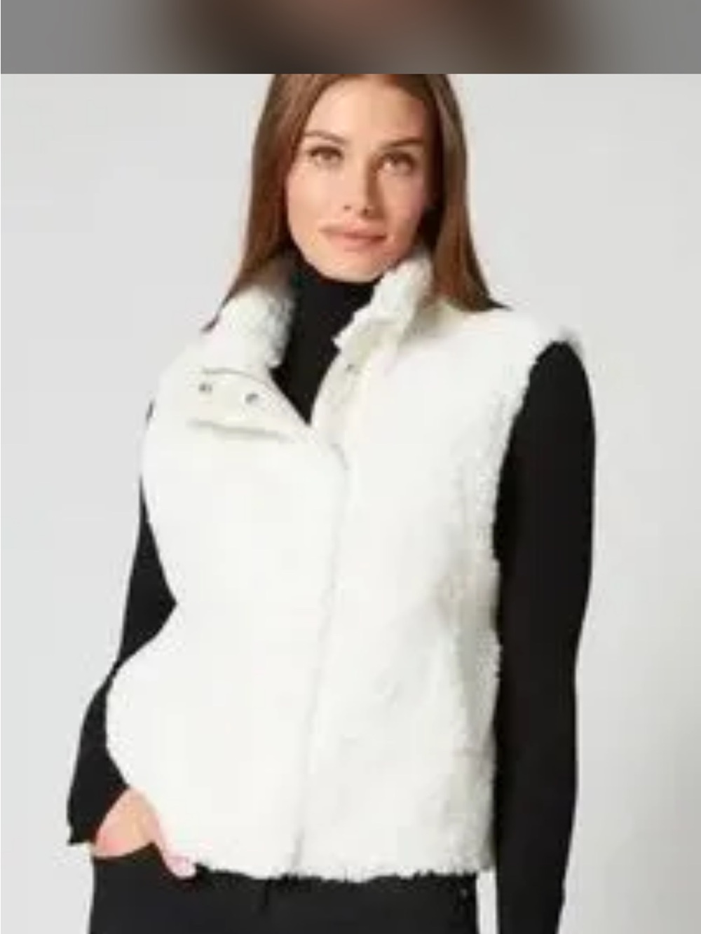 NWT Adrienne Landau White Vest